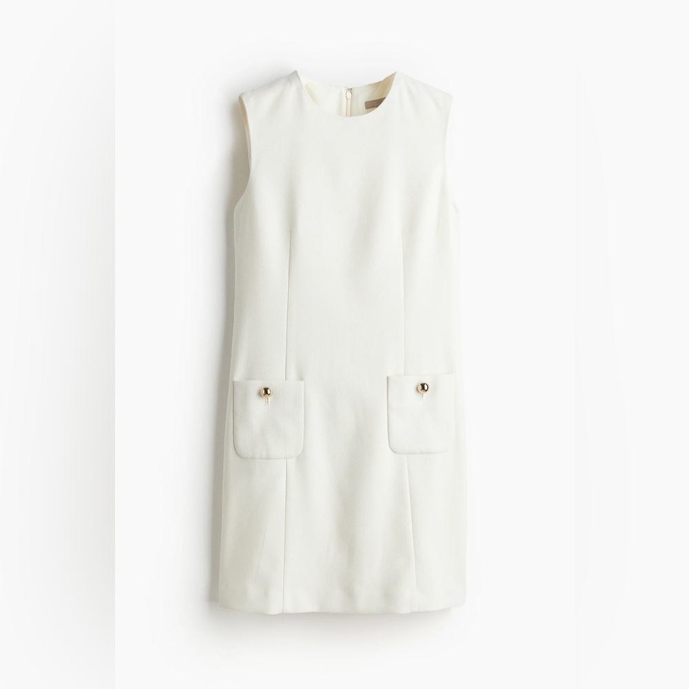 Elegant White Sleeveless dress